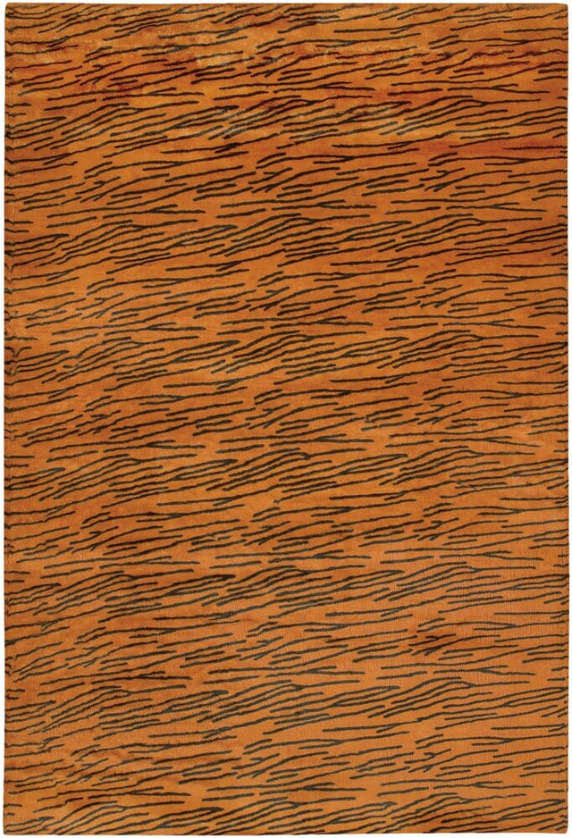 Chandra Strata Str1152 Orange / Black Rugs.