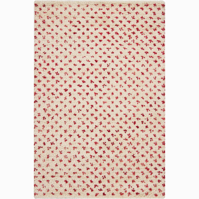 Chandra Strata Str1191 White / Cherry Rugs.