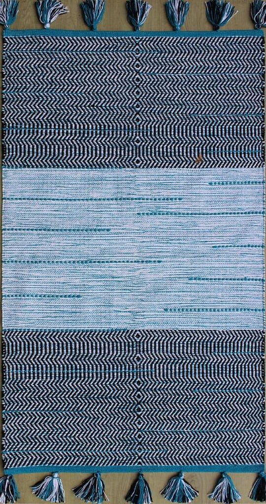 Chandra Tanya Tan-45928 Blue / Black Rugs.