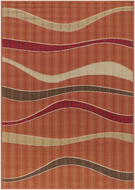 Chandra Torino Tor9005 Orange / Beige / Brown / Burgundy Rugs.