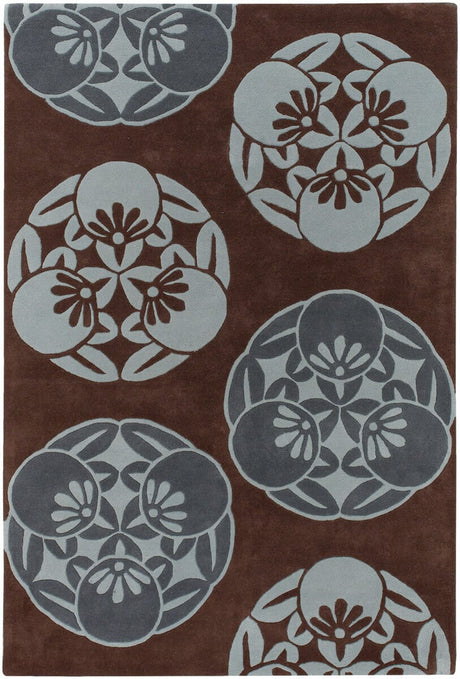 Chandra Venetian Ven6001 Brown / Blue Rugs.