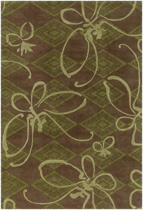 Chandra Venetian Ven6005 Brown / Green Rugs.