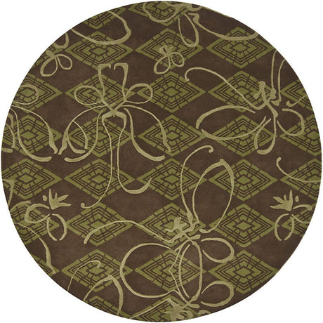 Chandra Venetian Ven6005 Brown / Green Rugs.