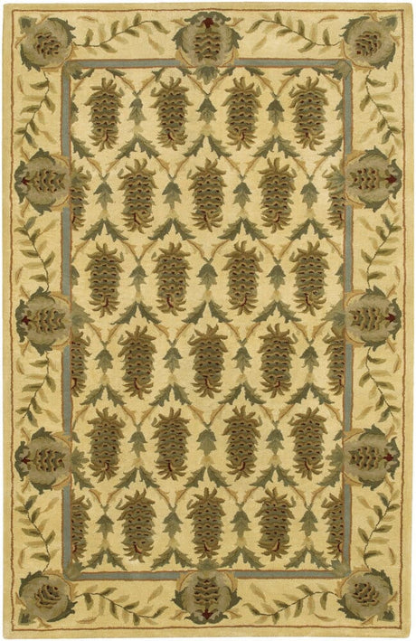 Chandra Verona Ver603 Ivory / Gold / Tan / Green / Brown Rugs.