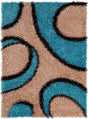 Chandra Vivid Viv-25504 Tan / Blue / Black Rugs.