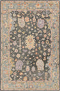 Chandra Wendi WEN-58100 Black / Blue / Orange / Multi rug, flat view