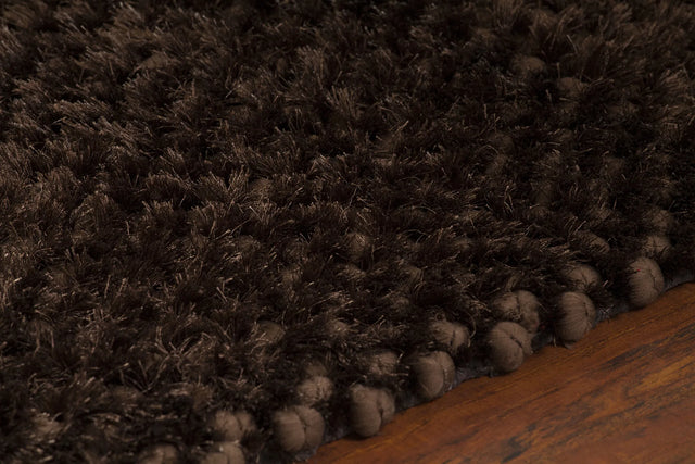 Chandra Cinzia CIN-35200 Chocolate rug, side detail view