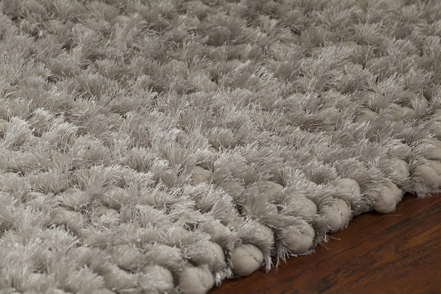 Chandra Cinzia CIN-35201 Silver rug, side detail view
