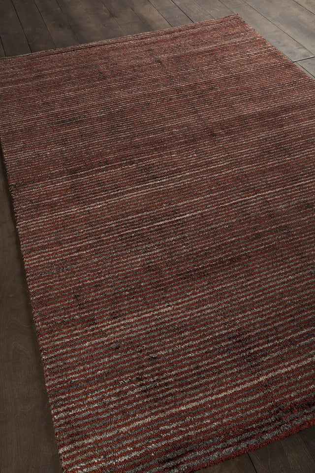 Chandra Citizen CIT-34301 Rust rug, angled side view