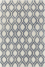 Chandra Clara CLA-7101 White and Grey and Blue rug, flat view