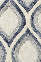 Chandra Clara CLA-7101 White and Grey and Blue rug, texture close-up