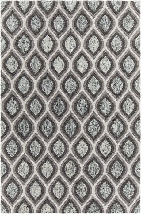 Chandra Clara CLA-7102 Grey and White rug, flat view