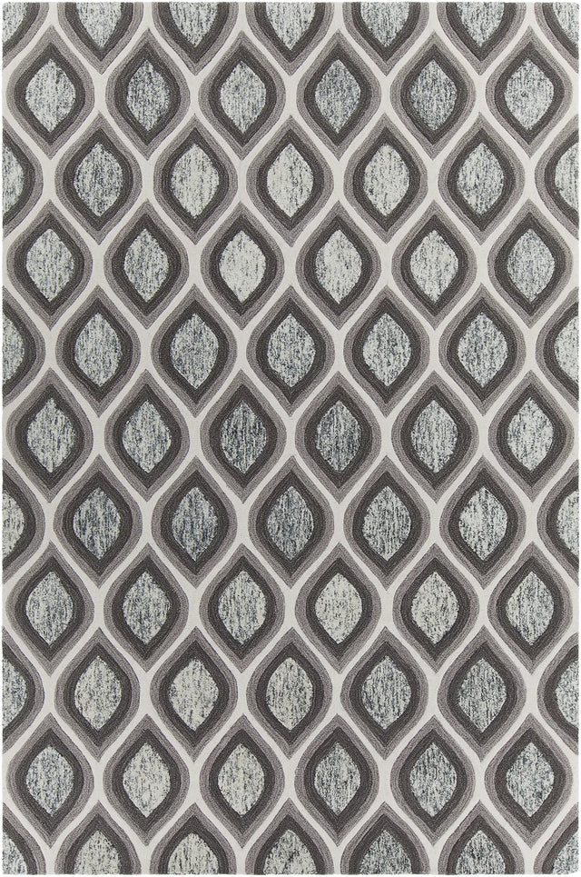 Chandra Clara CLA-7102 Grey and White rug, flat view