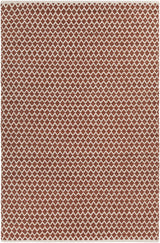 Chandra Costa COS-39101 Rust and White rug, flat view