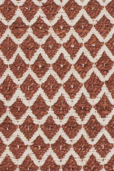 Chandra Costa COS-39101 Rust and White rug, texture close-up