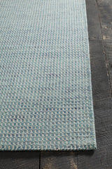 Chandra Crest CRE-33503 Blue and White rug, corner detail