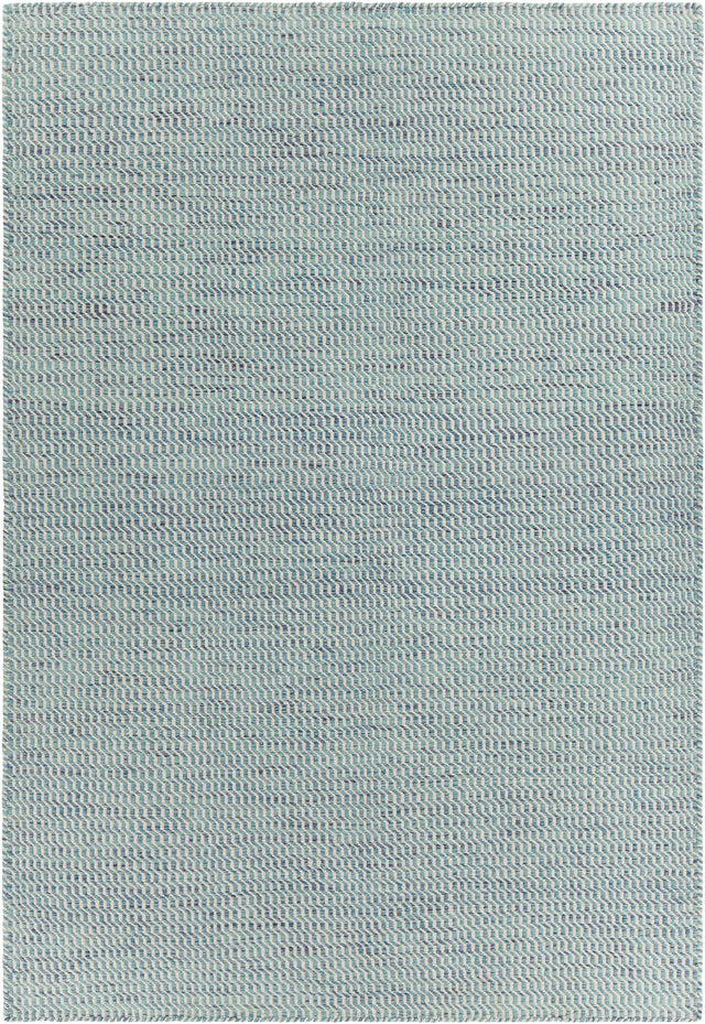 Chandra Crest CRE-33503 Blue and White rug, flat view