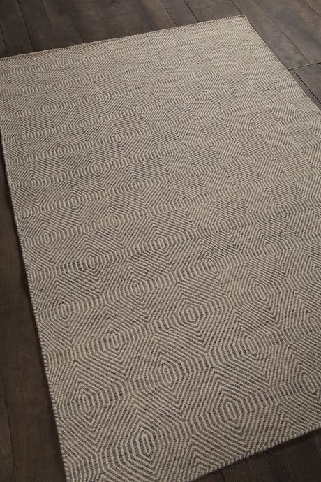 Chandra Crest CRE-33505 Light Brown and Beige rug, angled side view