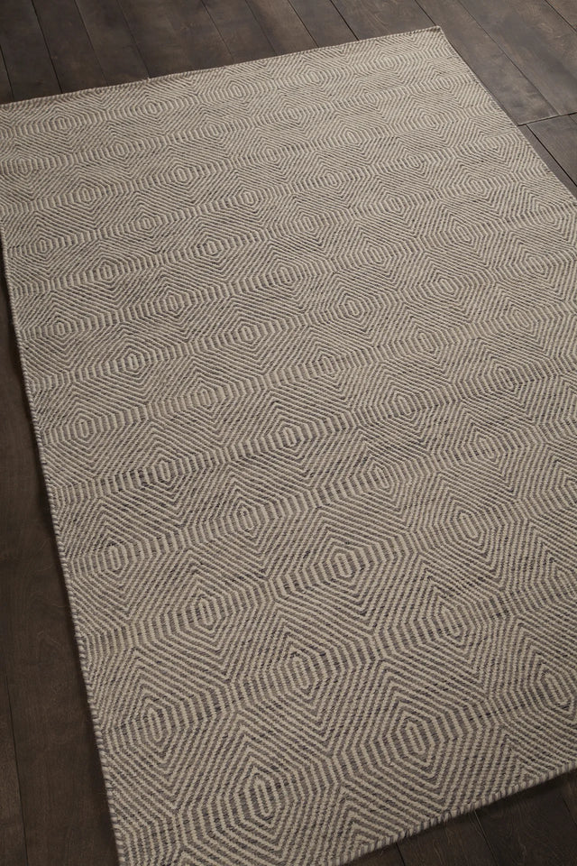Chandra Crest CRE-33505 Light Brown and Beige rug, angled side view