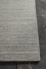 Chandra Crest CRE-33506 Light Blue and Beige rug, corner detail