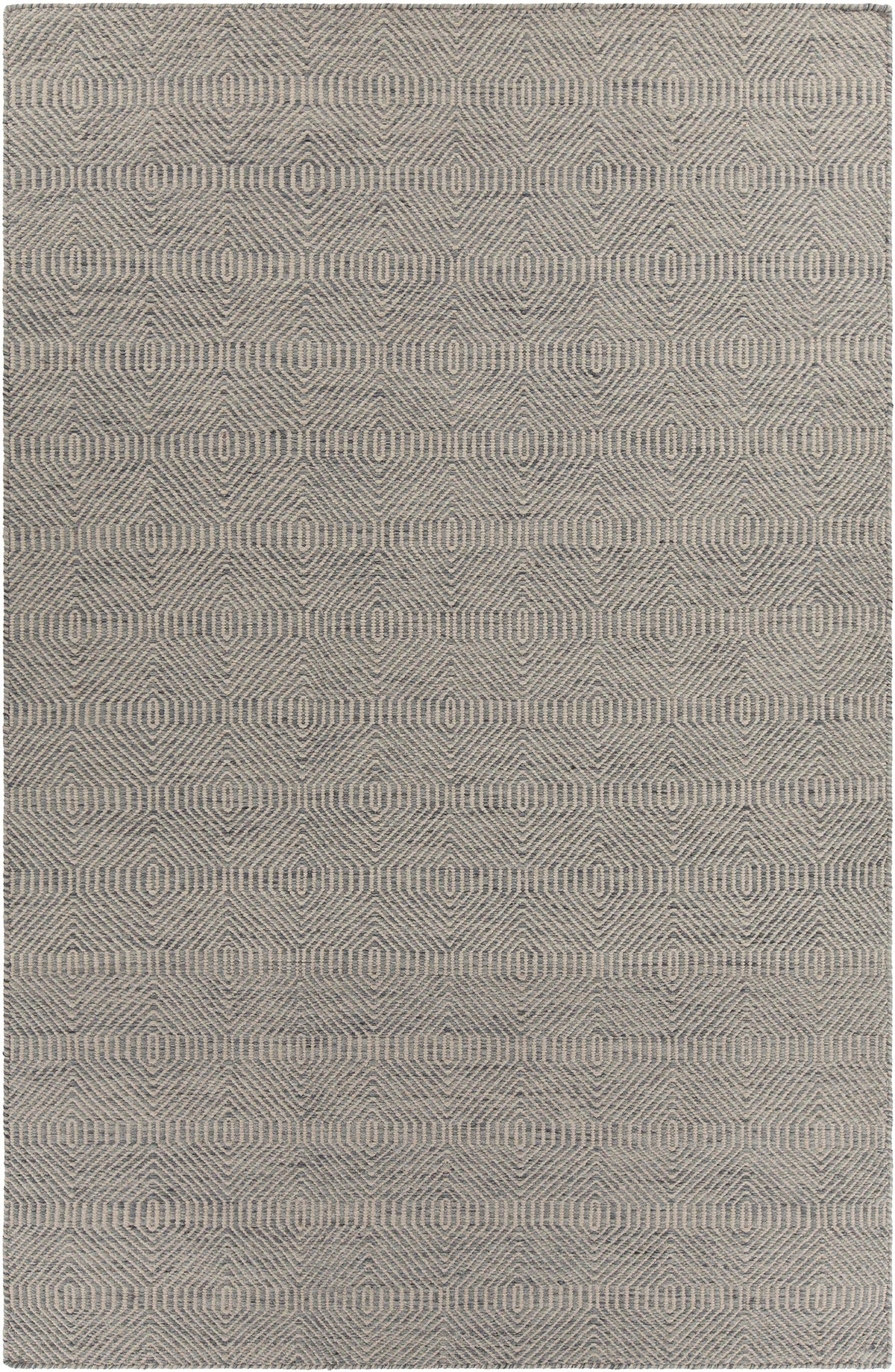 Chandra Crest CRE-33506 Light Blue and Beige rug, flat view