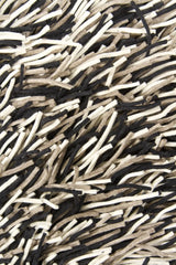 Chandra Cyrah CYR-10802 Black and Taupe and Ivory rug, texture close-up