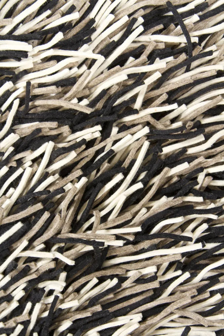 Chandra Cyrah CYR-10802 Black and Taupe and Ivory rug, texture close-up