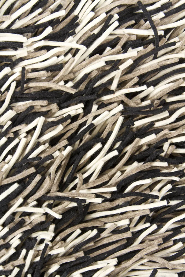 Chandra Cyrah CYR-10802 Black and Taupe and Ivory rug, texture close-up