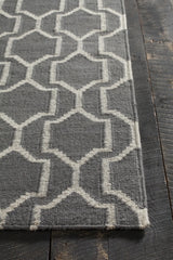 Chandra Dacio DAC-34600 Grey and White rug, corner detail