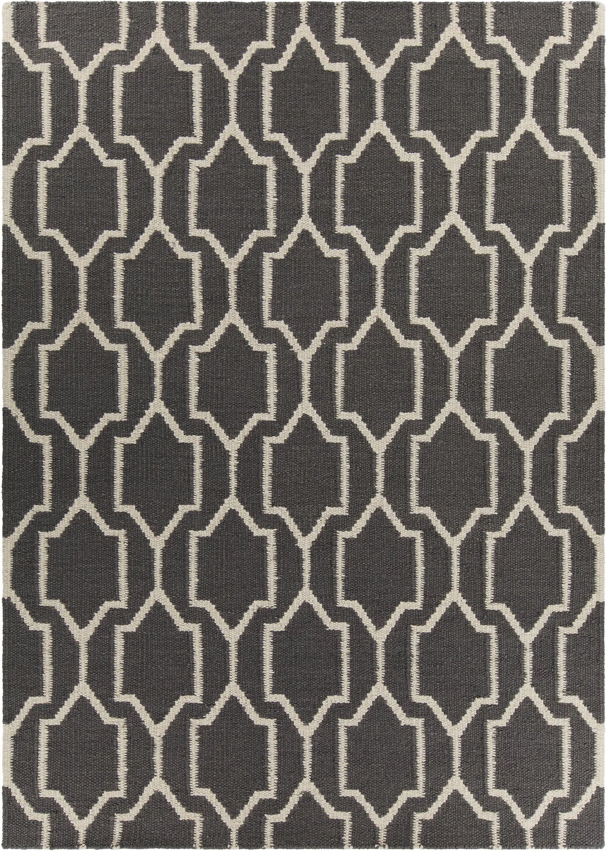 Chandra Dacio DAC-34600 Grey and White rug, flat view
