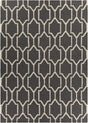 Chandra Dacio DAC-34600 Grey and White rug, flat view