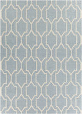 Chandra Dacio DAC-34601 Blue and White rug, flat view