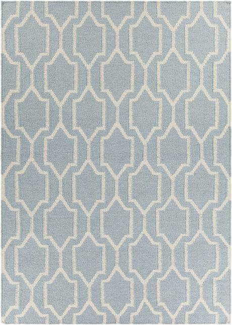 Chandra Dacio DAC-34601 Blue and White rug, flat view