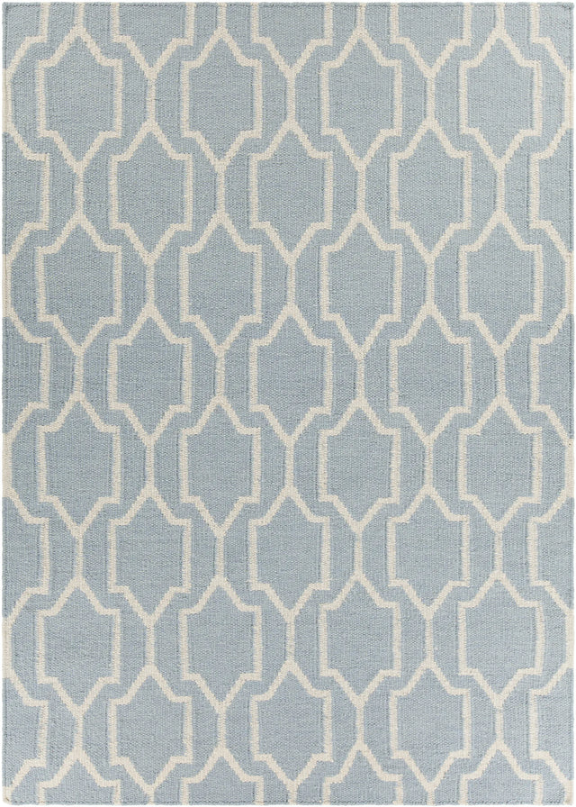 Chandra Dacio DAC-34601 Blue and White rug, flat view