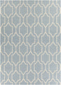 Chandra Dacio DAC-34601 Blue and White rug, flat view