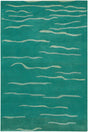 Chandra Daisa DAI-15 Aqua and Cream and Grey rug, flat view