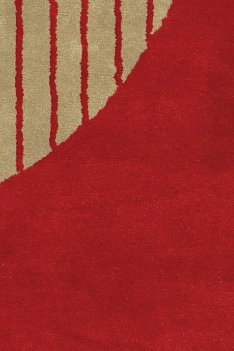 Chandra Daisa DAI-25 Red and Black and Grey rug, texture close-up