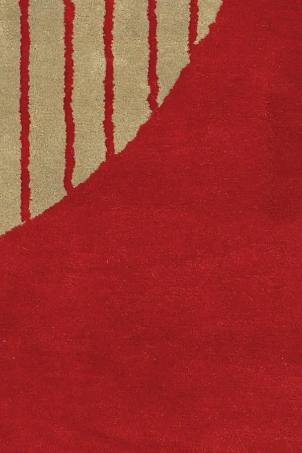 Chandra Daisa DAI-25 Red and Black and Grey rug, texture close-up