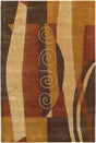 Chandra Daisa DAI-27 Brown and Tan rug, flat view