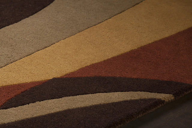 Chandra Daisa DAI-27 Brown and Tan rug, side detail view