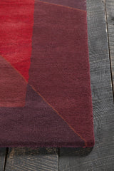 Chandra Daisa DAI-9 Red and Burgundy rug, corner detail