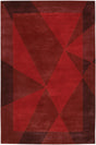 Chandra Daisa DAI-9 Red and Burgundy rug, flat view