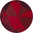 Chandra Daisa DAI-9 Red and Burgundy round rug, flat view