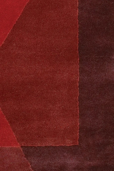 Chandra Daisa DAI-9 Red and Burgundy rug, texture close-up