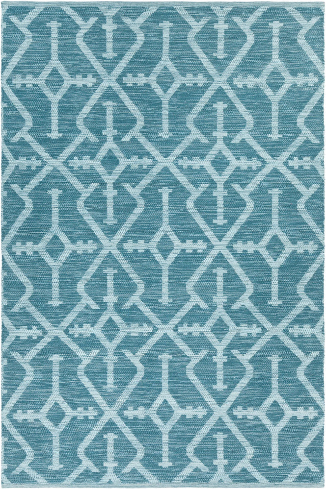 Chandra Dani DAN-50902 Teal and Beige rug, flat view