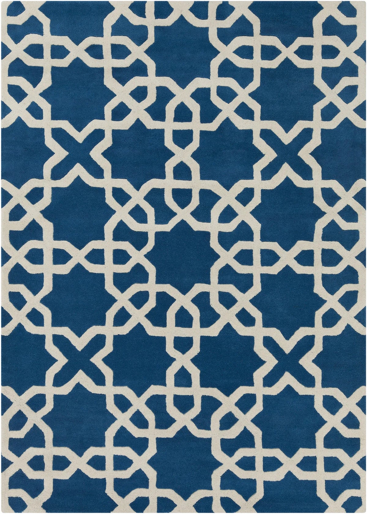 Chandra Davin DAV-25804 Blue and White rug, flat view