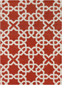 Chandra Davin DAV-25805 Orange and White rug, flat view
