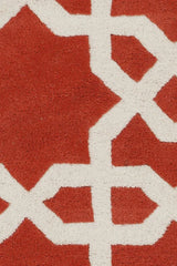 Chandra Davin DAV-25805 Orange and White rug, texture close-up