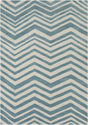 Chandra Davin DAV-25807 White and Blue rug, flat view