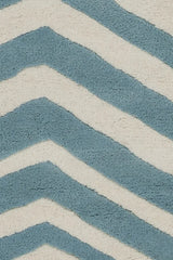 Chandra Davin DAV-25807 White and Blue rug, texture close-up